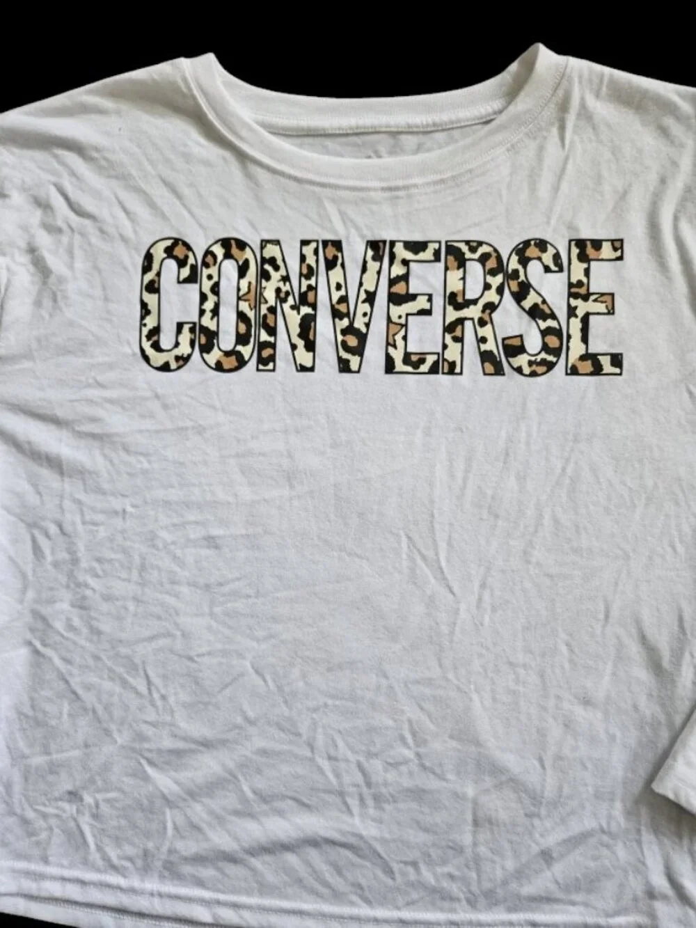NWT White CONVERSE Long Sleeved Top Girls L Size 12-13